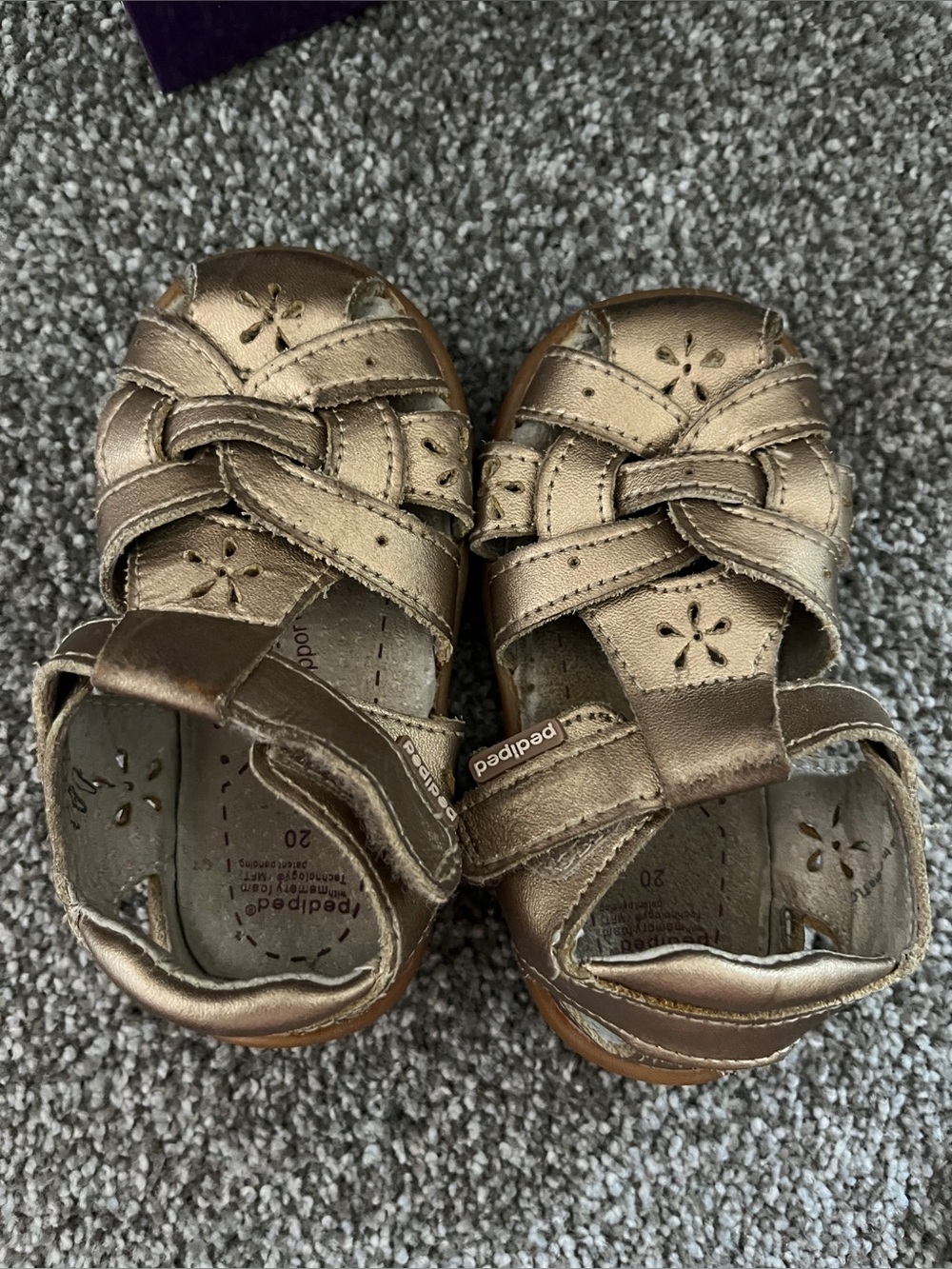 Gold pediped sandals
